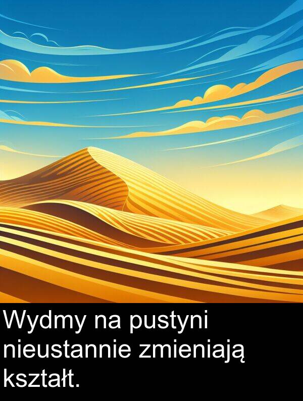 pustyni: Wydmy na pustyni nieustannie zmieniają kształt.