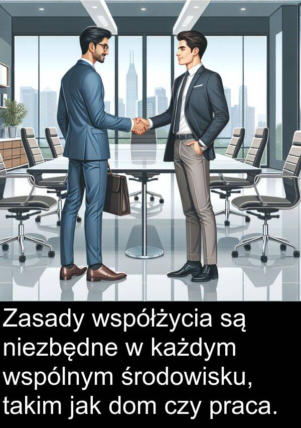praca: Zasady współżycia są niezbędne w każdym wspólnym środowisku, takim jak dom czy praca.