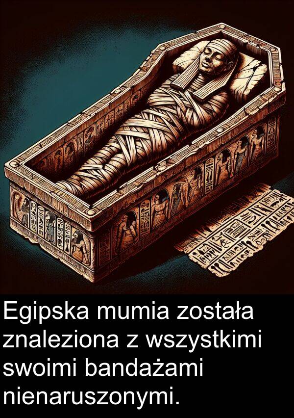 została: Egipska mumia została znaleziona z wszystkimi swoimi bandażami nienaruszonymi.