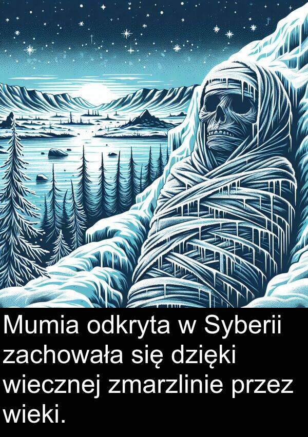 zmarzlinie: Mumia odkryta w Syberii zachowała się dzięki wiecznej zmarzlinie przez wieki.