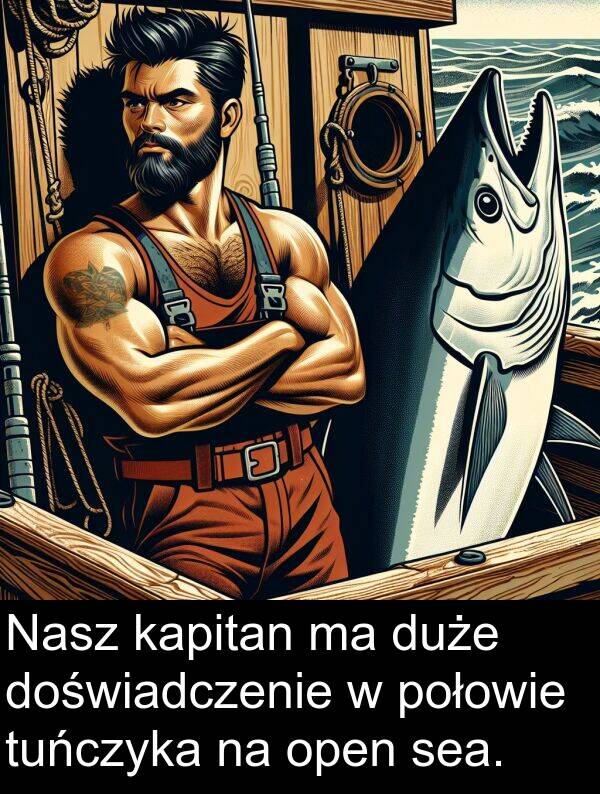 połowie: Nasz kapitan ma duże doświadczenie w połowie tuńczyka na open sea.