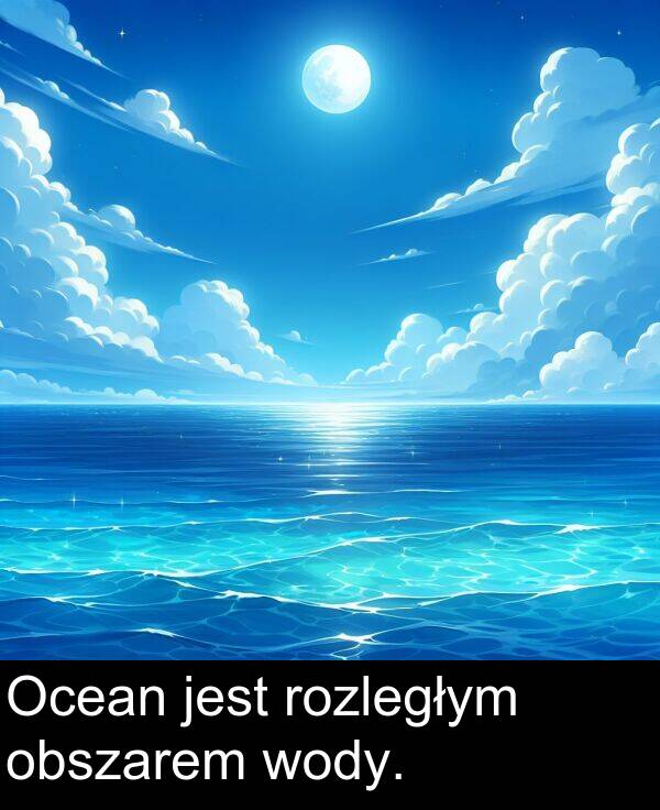 wody: Ocean jest rozległym obszarem wody.