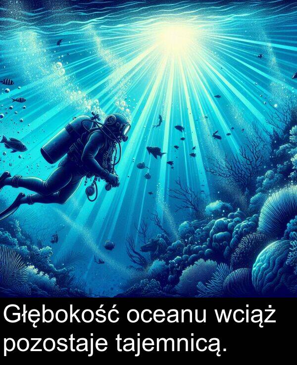 pozostaje: Głębokość oceanu wciąż pozostaje tajemnicą.