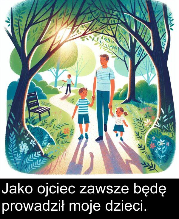 prowadził: Jako ojciec zawsze będę prowadził moje dzieci.
