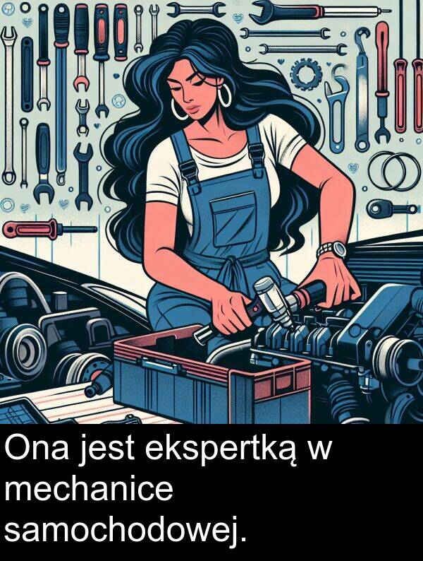 samochodowej: Ona jest ekspertką w mechanice samochodowej.