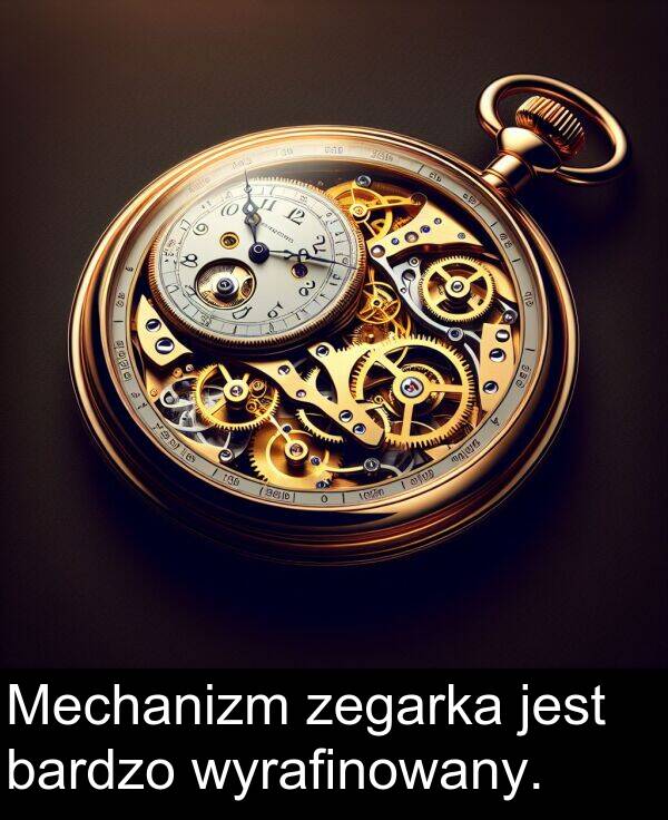 zegarka: Mechanizm zegarka jest bardzo wyrafinowany.