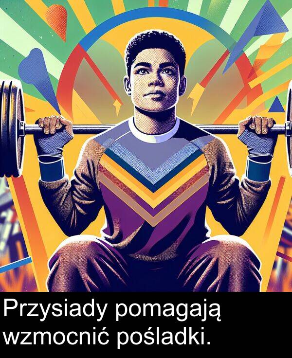 wzmocnić: Przysiady pomagają wzmocnić pośladki.