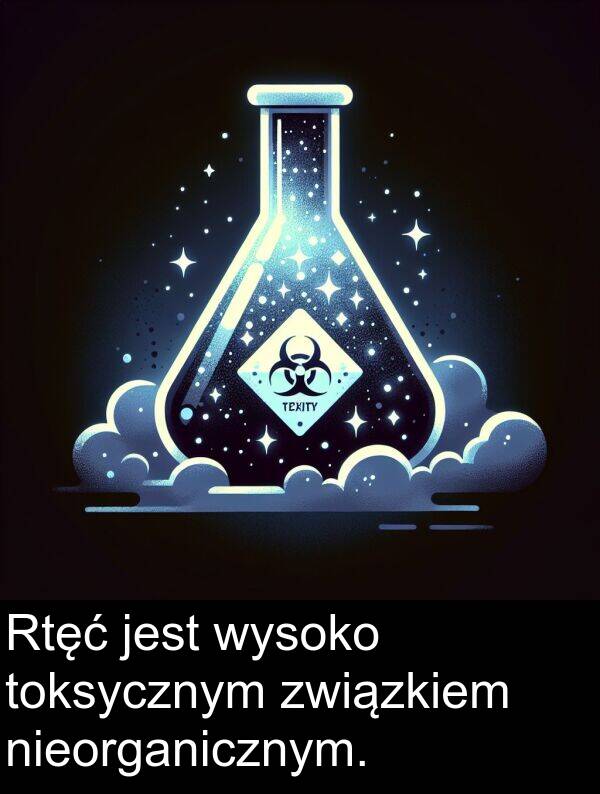 związkiem: Rtęć jest wysoko toksycznym związkiem nieorganicznym.