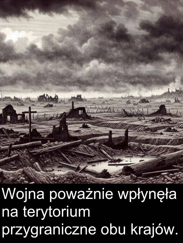 przygraniczne: Wojna poważnie wpłynęła na terytorium przygraniczne obu krajów.