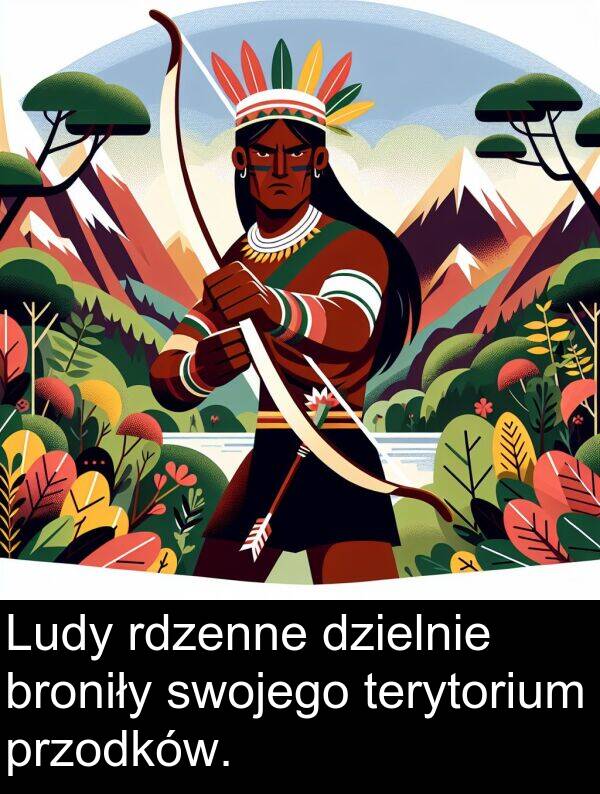 terytorium: Ludy rdzenne dzielnie broniły swojego terytorium przodków.