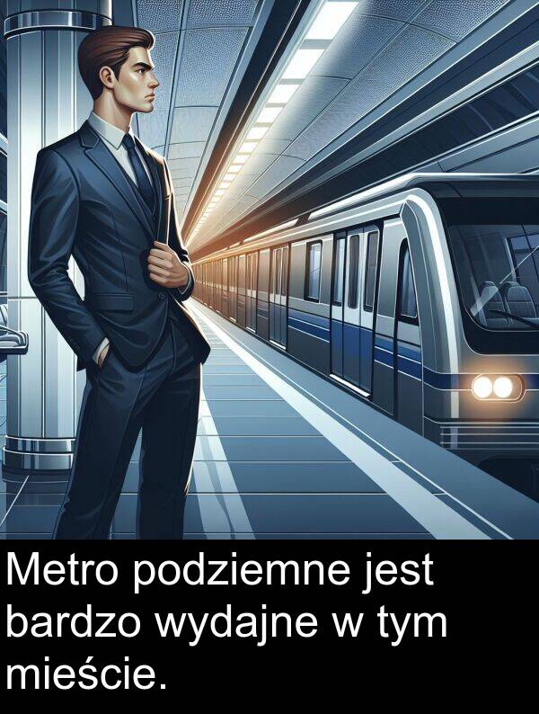 tym: Metro podziemne jest bardzo wydajne w tym mieście.