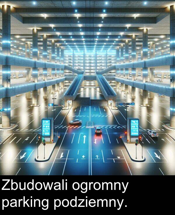 parking: Zbudowali ogromny parking podziemny.