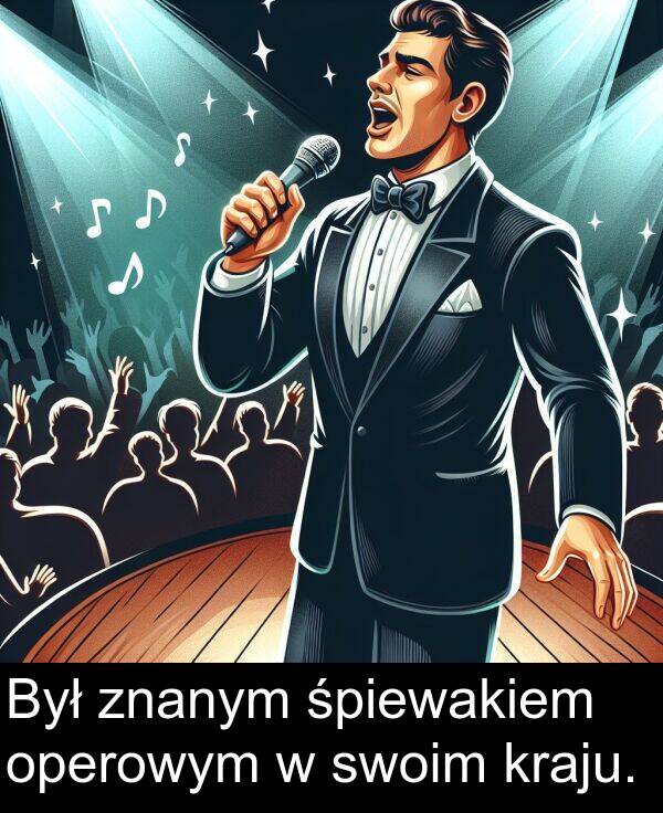 operowym: Był znanym śpiewakiem operowym w swoim kraju.