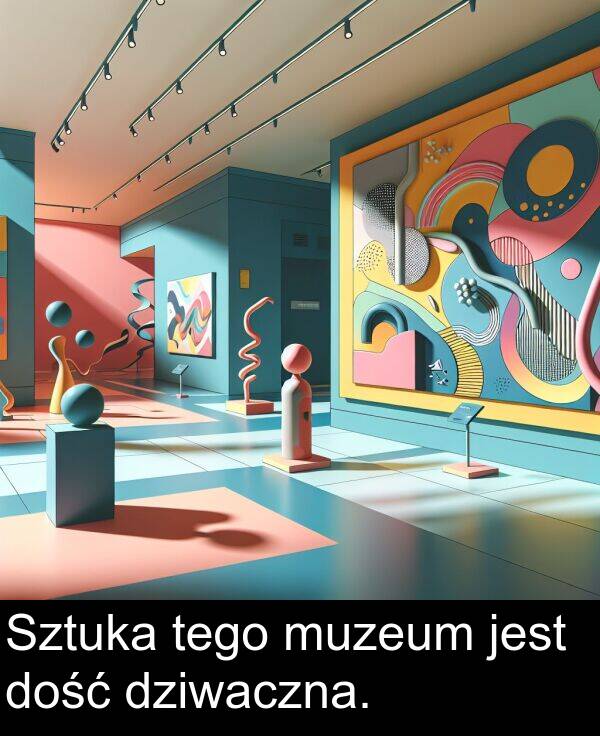 muzeum: Sztuka tego muzeum jest dość dziwaczna.