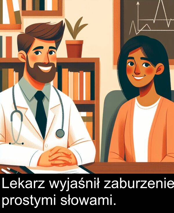 prostymi: Lekarz wyjaśnił zaburzenie prostymi słowami.