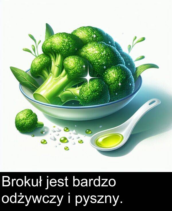 pyszny: Brokuł jest bardzo odżywczy i pyszny.