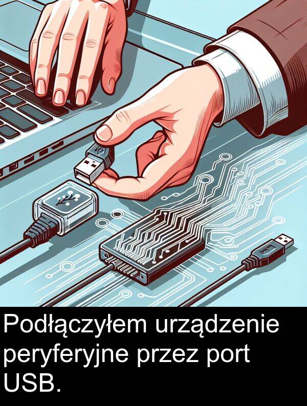 peryferyjne: Podłączyłem urządzenie peryferyjne przez port USB.