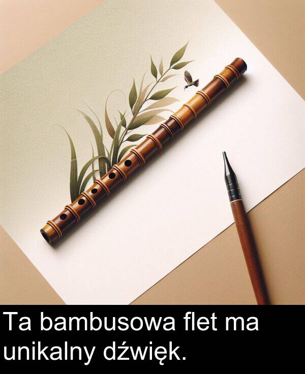 bambusowa: Ta bambusowa flet ma unikalny dźwięk.