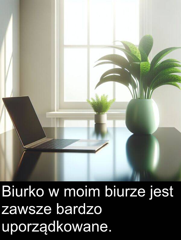 zawsze: Biurko w moim biurze jest zawsze bardzo uporządkowane.