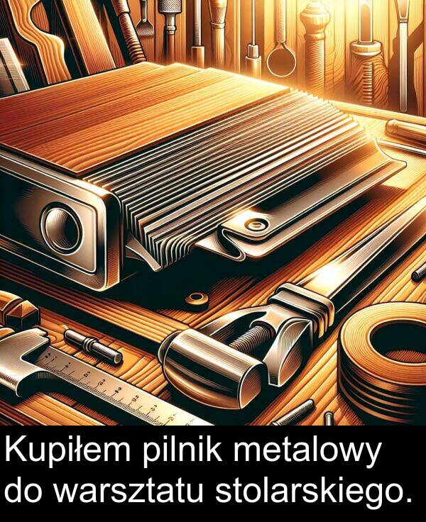 pilnik: Kupiłem pilnik metalowy do warsztatu stolarskiego.