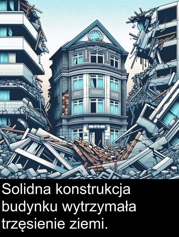 ziemi: Solidna konstrukcja budynku wytrzymała trzęsienie ziemi.