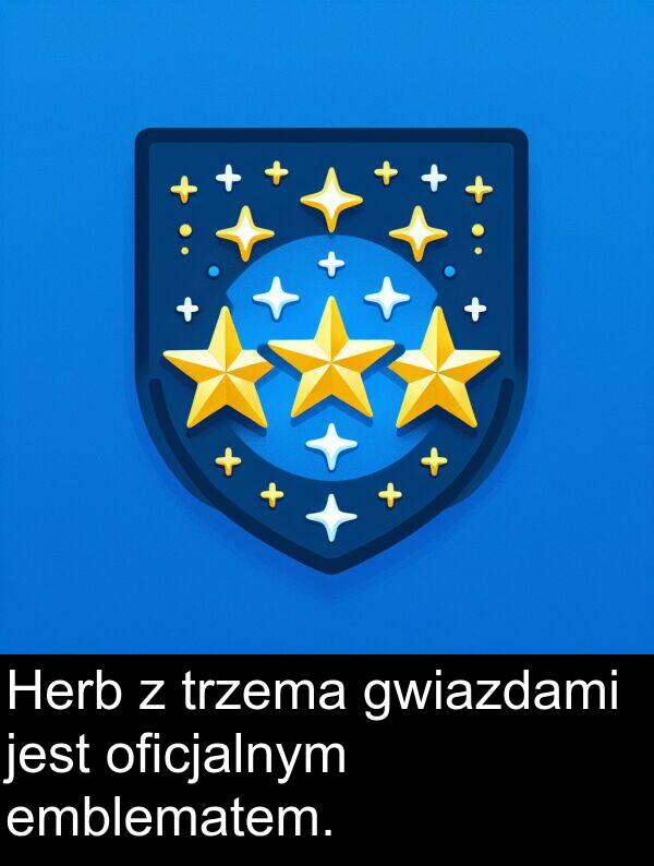 emblematem: Herb z trzema gwiazdami jest oficjalnym emblematem.