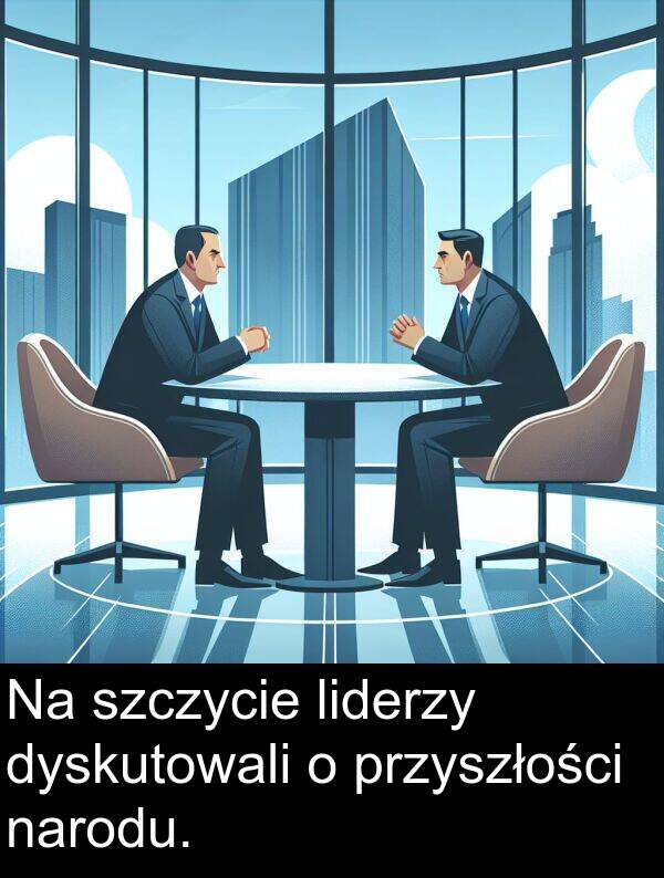 przyszłości: Na szczycie liderzy dyskutowali o przyszłości narodu.