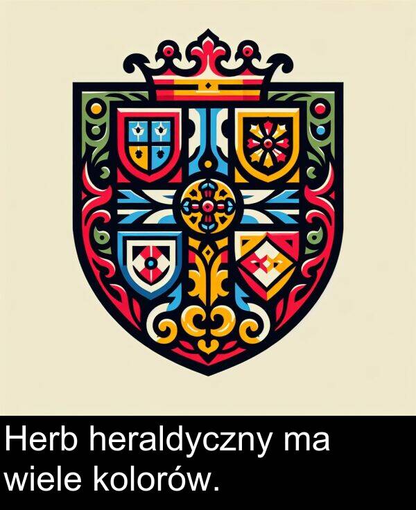 heraldyczny: Herb heraldyczny ma wiele kolorów.