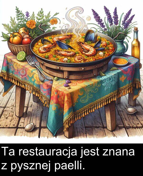 pysznej: Ta restauracja jest znana z pysznej paelli.