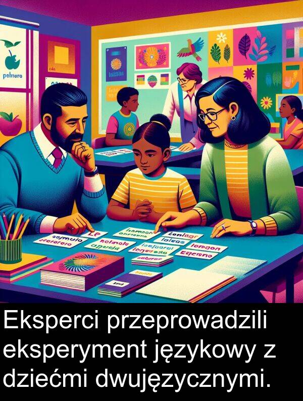przeprowadzili: Eksperci przeprowadzili eksperyment językowy z dziećmi dwujęzycznymi.