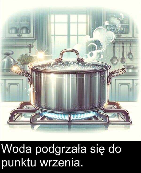 punktu: Woda podgrzała się do punktu wrzenia.