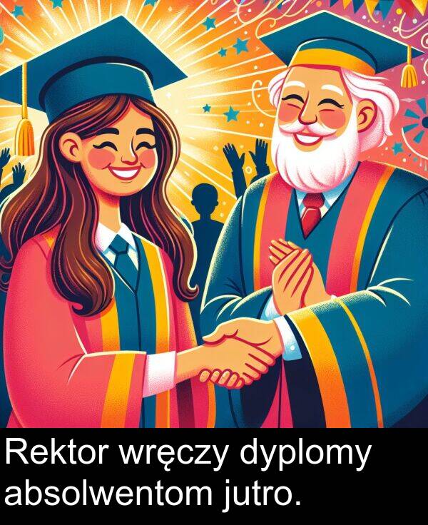 absolwentom: Rektor wręczy dyplomy absolwentom jutro.