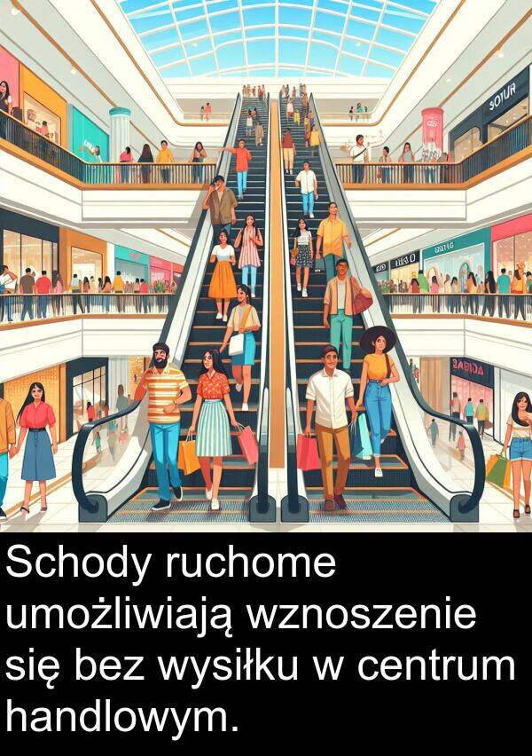 centrum: Schody ruchome umożliwiają wznoszenie się bez wysiłku w centrum handlowym.