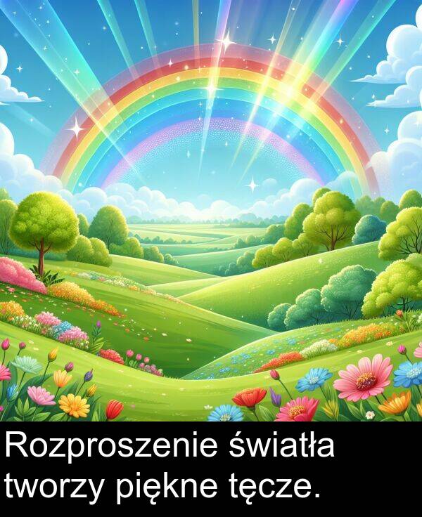 piękne: Rozproszenie światła tworzy piękne tęcze.