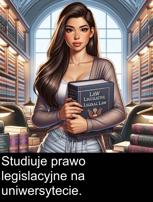 prawo: Studiuje prawo legislacyjne na uniwersytecie.