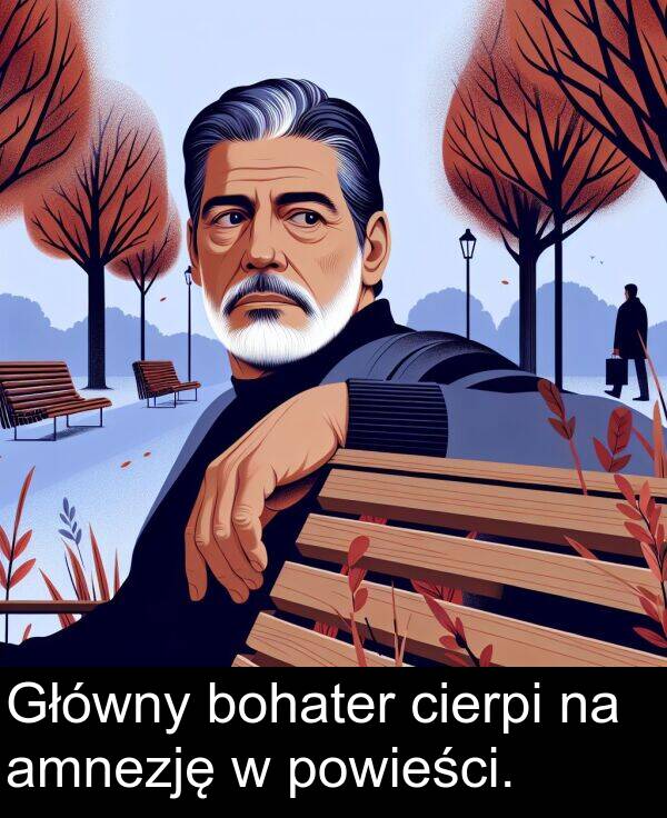 powieści: Główny bohater cierpi na amnezję w powieści.
