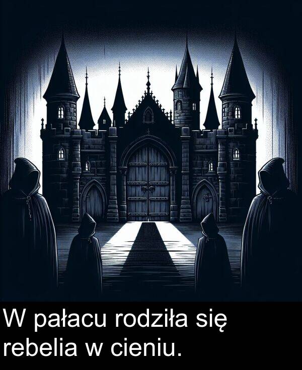 cieniu: W pałacu rodziła się rebelia w cieniu.