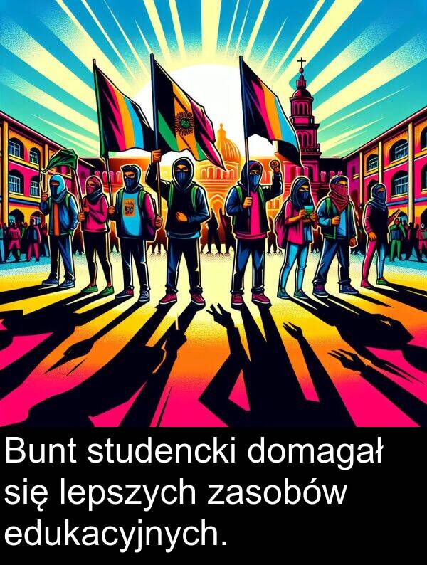 edukacyjnych: Bunt studencki domagał się lepszych zasobów edukacyjnych.