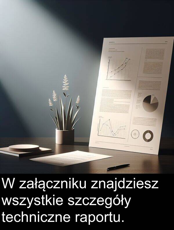 załączniku: W załączniku znajdziesz wszystkie szczegóły techniczne raportu.