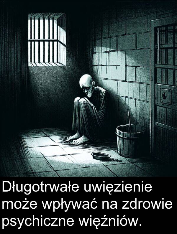 psychiczne: Długotrwałe uwięzienie może wpływać na zdrowie psychiczne więźniów.