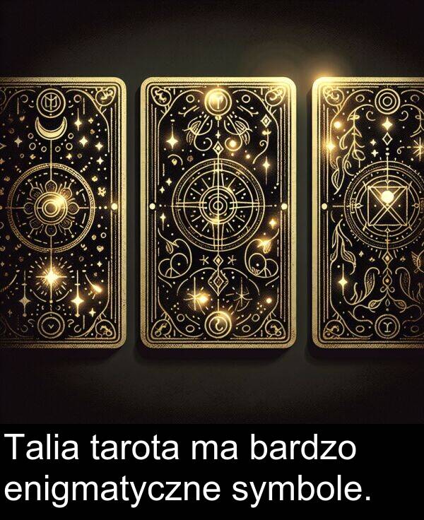enigmatyczne: Talia tarota ma bardzo enigmatyczne symbole.
