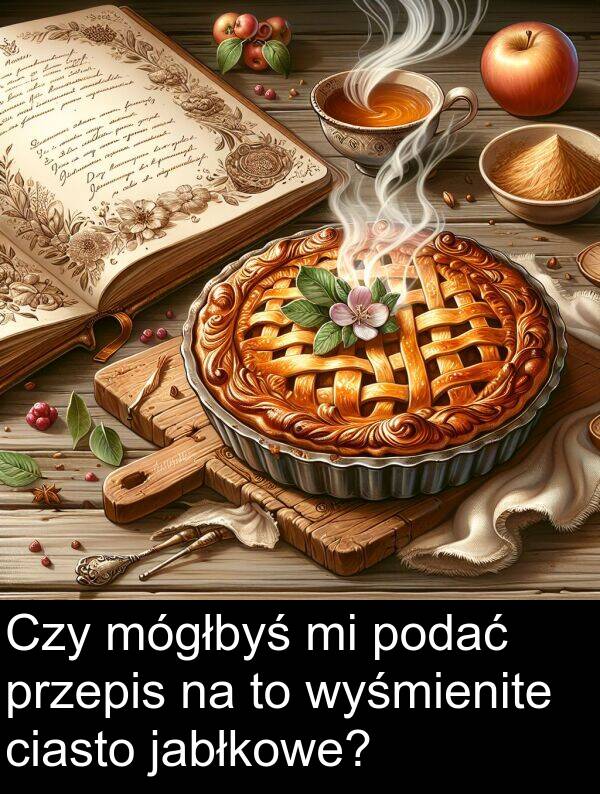 przepis: Czy mógłbyś mi podać przepis na to wyśmienite ciasto jabłkowe?