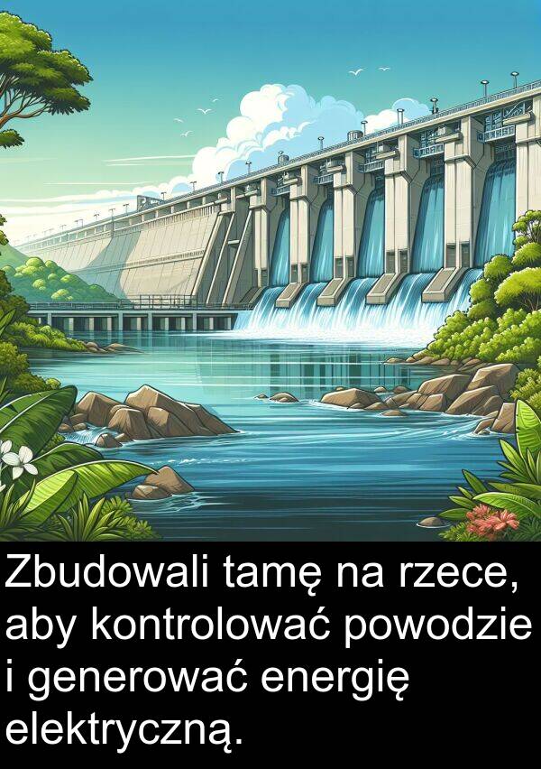 powodzie: Zbudowali tamę na rzece, aby kontrolować powodzie i generować energię elektryczną.