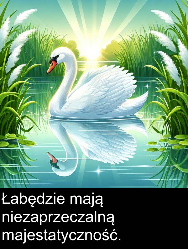 mają: Łabędzie mają niezaprzeczalną majestatyczność.
