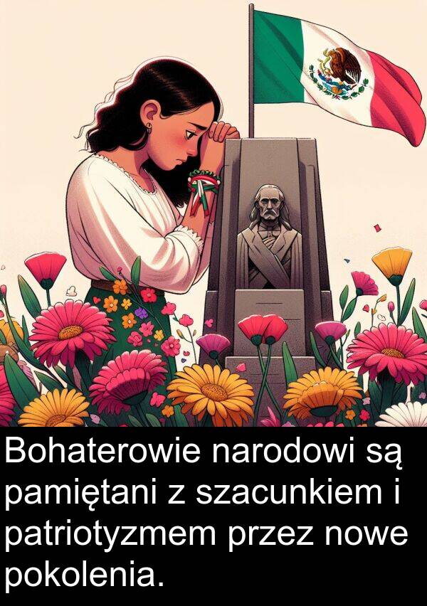 narodowi: Bohaterowie narodowi są pamiętani z szacunkiem i patriotyzmem przez nowe pokolenia.
