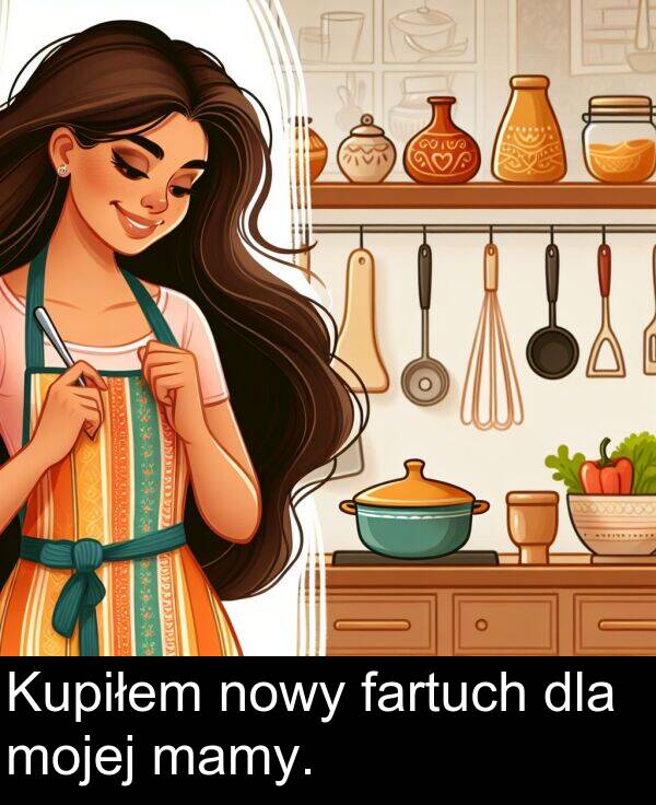 nowy: Kupiłem nowy fartuch dla mojej mamy.