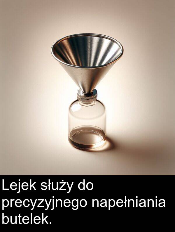 precyzyjnego: Lejek służy do precyzyjnego napełniania butelek.