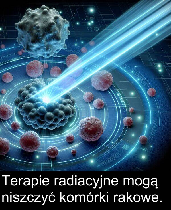 mogą: Terapie radiacyjne mogą niszczyć komórki rakowe.