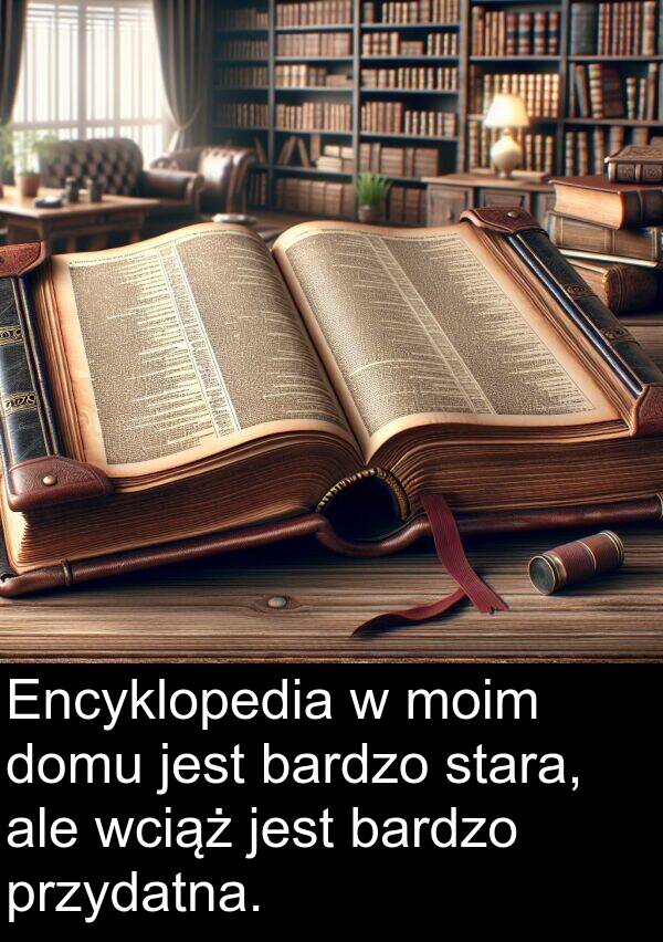 wciąż: Encyklopedia w moim domu jest bardzo stara, ale wciąż jest bardzo przydatna.
