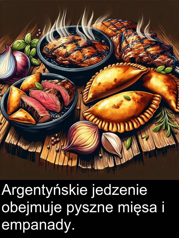 pyszne: Argentyńskie jedzenie obejmuje pyszne mięsa i empanady.